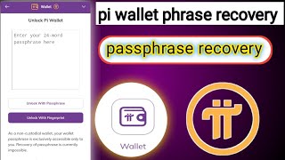 pi wallet phrase recovery  recover pi pharase  how to recover pi network wallet pharase [upl. by Pokorny476]