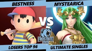 Frostbite 2020 SSBU Losers Top 96  Armada  BestNess Ness Vs Mystearica Palu Ultimate Singles [upl. by Orlantha]