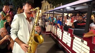 quotLITALIANOquot ciao Toto Cutugno Night Street Performance  Saxophone Cover Daniele Vitale [upl. by Jari]