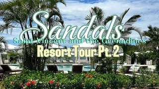 Sandals Saint Vincent and the Grenadines  Walkthrough Tour Pt 2  Coffe Shop  Gym  Pools [upl. by Troyes]