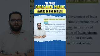 Facts about Dadasaheb Phalke Award in 1 Minute ashishgautamsir adda247 shortsfeed shorts [upl. by Adah64]