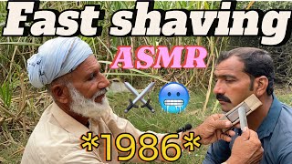 Asmr fast shaving 🪒 cream with Barber is old public part295 [upl. by Eninotna]