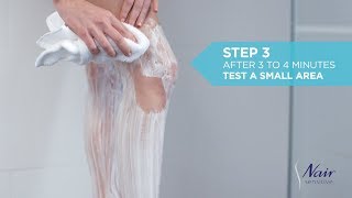 How to use Nair Sensitive Hair Removal Shower Cream  Nair Australia [upl. by Ellerrehc]