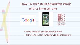 CSDNB  How to Turn in Handwritten Work From a Smartphone Arabic Version [upl. by Lemmie685]