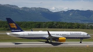 FullHD INAUGURAL FLIGHT Icelandair 757200WL at GenevaGVALSGG [upl. by Angil847]