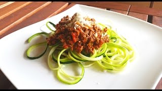 Spaghetti bolognese recipe  How to make sauce bolognese with zucchini spaghetti [upl. by Yremrej104]