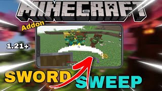 Minecraft Pe Sword Sweep Effect  How To Get Sword Sweep Addon  X LUCKY Yt [upl. by Nyleuqaj]