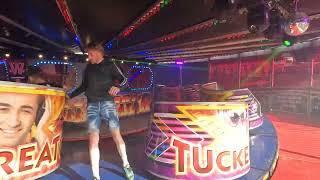 George Rowland Tuckers waltzer offride pov  Dewsbury Funfair 13072022 [upl. by Naujuj]