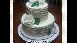 How to make a simple 2 tier wedding cake [upl. by Kelton799]