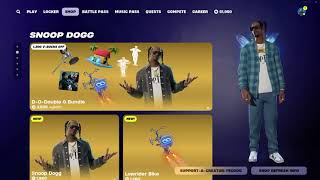 Gameplay Skin Snoop Dogg Fortnite Présentation Cosmétique et Emote Pack Remix Chapitre 2 [upl. by Septima]