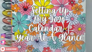 Setting Up My 2024 Calendar  Year At A Glance [upl. by Akitnahs]