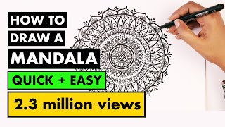 how to draw MANDALA ART for beginners  Vijayta Sharma [upl. by Weinstock]