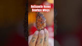 Rotisserie Honey Bourbon Wings w fireandsmokesociety rotisseriechicken chickenwings tftibbq [upl. by Tillo114]