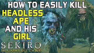 SEKIRO BOSS GUIDES  How To Easily Kill The Two Apes Headless amp Brown Guardian [upl. by Nylzaj654]