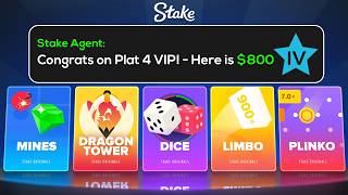 I HIT PLAT 4 AND USED MY BONUS TO BECOME RICH  Stake [upl. by Zindman480]