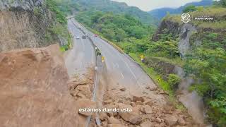 Derrumbe tapa vía Puerto Salgar  Guaduas Cundinamarca en la Ruta del Sol [upl. by Ide]