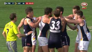 Silvagni reported for behindplay incident  AFL [upl. by Anilrac]