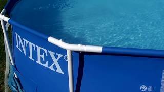 Intex metal frame swimming pool review [upl. by Nosmirc]