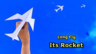 super rocket flying paper longest flying rocket plane how to make notebook rocket toy best plane [upl. by Arodaeht777]