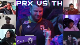 StreamersPros Reacts to PRX vs TH ABSOLUTE CINEMA Moments [upl. by Alemap]