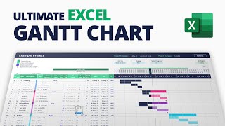 How to create Ultimate Excel Gantt Chart for Project Management with Smart Dependency Engine [upl. by Rotsen]