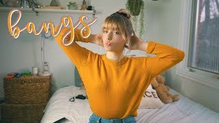 EASY HAIRSTYLES  HOW I STYLE MY BANGS [upl. by Liliane910]