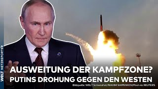 UKRAINEKRIEG Putin dreht auf  Derbe Drohung mit globalen Konflikt  WELT News [upl. by Annadroj]