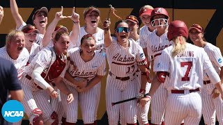 Full bottom of the 14th  Alabama walkoff in NCAA softball super regional [upl. by Yenmor440]