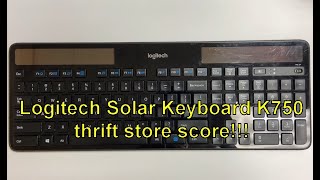 Logitech Solar Keyboard K750 thrift store score [upl. by Marcos]