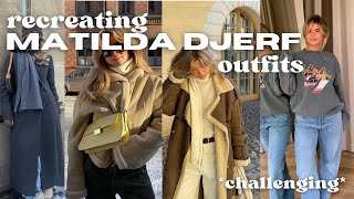 TRYING TO RECREATE MATILDA DJERF OUTFITS FOR A WEEK [upl. by Amoritta]