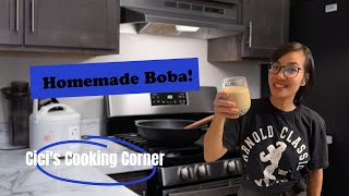 How to Make Homemade Boba Tea  Easy DIY Tapioca Pearls Recipe for Bubble Tea [upl. by Ahsata823]