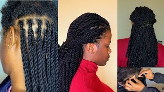 🔥How to do YARN TWISTS on SHORT NATURAL HAIR for Beginners  Step by Step Tutorial [upl. by Ellis562]