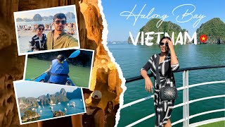 Halong Bay Vietnam  One Day Cruise Adventure  Kayaking Hiking  Beach🇻🇳 [upl. by Orling66]