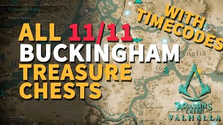 All Buckingham Treasure Chests Assassins Creed Valhalla Wealth [upl. by Samale]