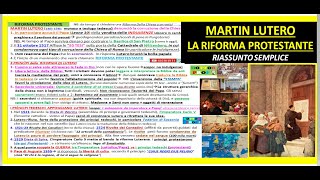 RIFORMA PROTESTANTE  MARTIN LUTERO riassunto semplice storia [upl. by Mada]