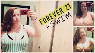 💦👙 Forever 21  Plus Size SWIM Try On  Inside the Dressing Room [upl. by Soneson344]