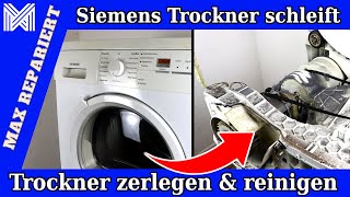 Siemens Trockner schleift  zerlegen amp reinigen  schleifende Geräusche im Trockner [upl. by Eical919]