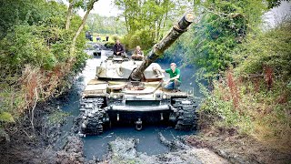 55 TON CHIEFTAIN STUCK IN A BOG [upl. by Hars]