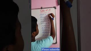 19 table easy methodtableseasysimplemethodmathstrendingshorts shortsfeed viralvideo youtube [upl. by Anuat]