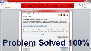 How To Solve  Microsoft Product Activation Failed  Product Activation Failed [upl. by Standley664]