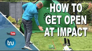 OPEN YOUR BODY AT IMPACT WITH THIS TRAIL FOOT MOVE  GOLF TIP [upl. by Yevrah718]