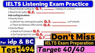 IELTS Listening Practice Test 2024 with Answers Real Exam  494 [upl. by Ainslie]