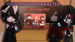 Rainimator Character React to quotNightmare and Poisonquot [upl. by Eelir141]