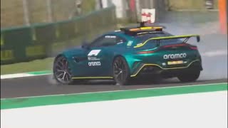 HUGE CRASH Safety Car Aston Martin in Monza No Music or comments [upl. by Groark]