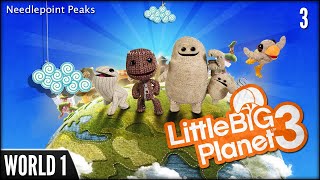 LittleBigPlanet 3 PS4  World 1  Level 3 Needlepoint Peaks [upl. by Tillford]