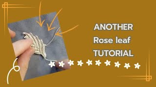 Rose leaf Tutorial Irish Crochet crochet crocheting irishcrochet crochettutorial [upl. by Odraboel325]