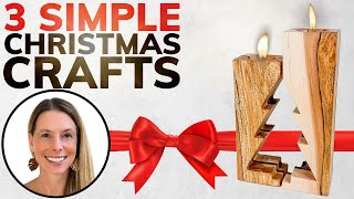 CRAFTING Christmas MAGIC Top 3 Low Cost Woodworking Projects Free Plans amp Templates [upl. by Anayeek366]