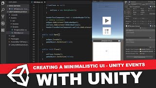 Unity3d Creating a minimalistic UI  Unity Events [upl. by Margo]