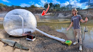 Living in BUBBLE TENT on the DEADLIEST RIVER in Texas… monster fish [upl. by Mazurek]