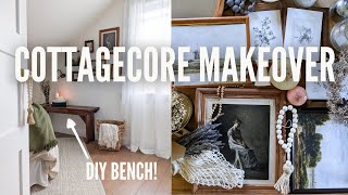 Cozy English Countryside Inspired Bedroom Makeover  DIY Farmhouse Bench  Side Table  DIY Danie [upl. by Avlasor]